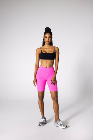 TAPER BIKER SHORTS - MEXICANA PINK