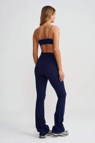 TWIST FLARE PANTS - SWEET NAVY