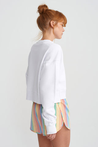 CROPPED SWEATSHIRT - WHITE