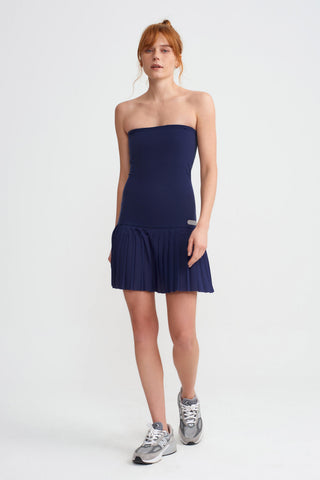 ON & OFF COURT DRESS; CONVERTIBLE STRAPLESS TENNIS DRESS & SKIRT