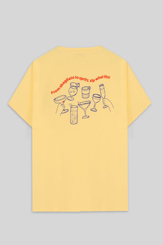 NEGRONI SBAGLIATO T-SHIRT - BUTTER YELLOW