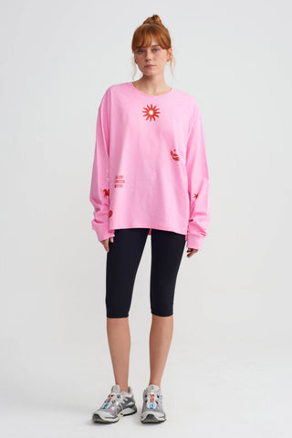 ABUNDANCE SURF TSHIRT - CANDY PINK