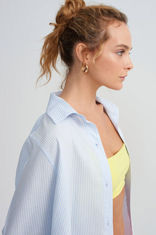 OVERSHIRT-BLUE STRIPED