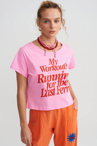 CROPPED TSHIRT - CANDY PINK