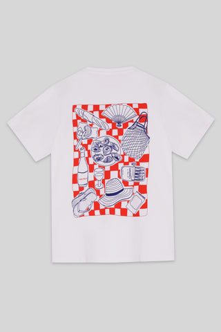 PICNIC OVERSIZE T-SHIRT - WHITE
