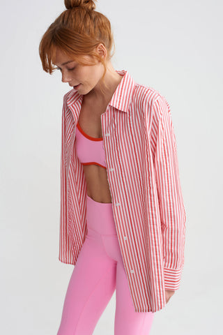 OVERSHIRT - RED STRIPED