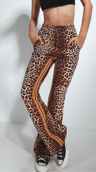 SPANIARD FLARE PANTS - LEOPARD