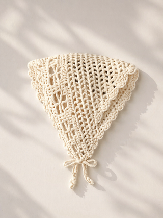LACE HEAD PIECE - 100% HAND MADE - 100% COTTON