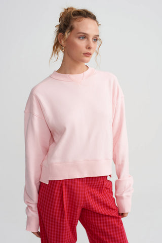 CROPPED SWEATSHIRT - PINK