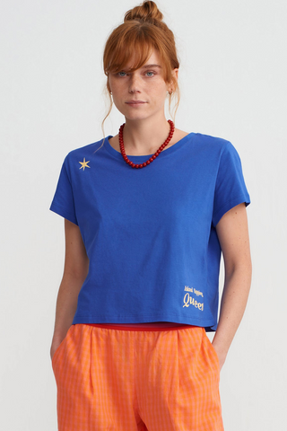 CROPPED TSHIRT - AEGEAN BLUE