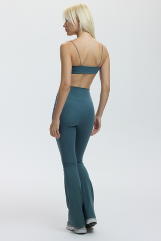 TWIST FLARE PANTS - LAGOON