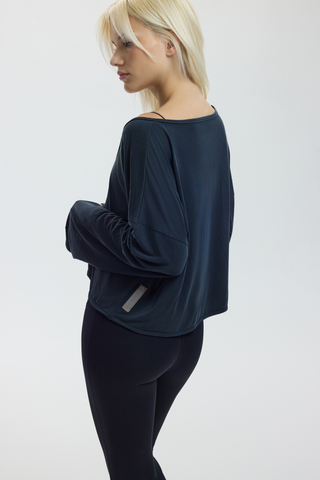 STUDIO LONGSLEEVE TOP - ANTHRACITE