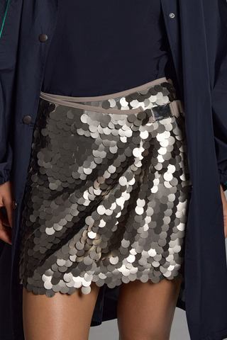 MIRROR SKIRT - SILVER