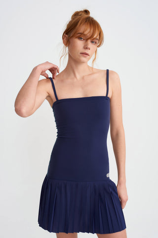 ON & OFF COURT DRESS; CONVERTIBLE STRAPLESS TENNIS DRESS & SKIRT