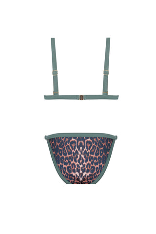 DOUBLE DIP BIKINI TOP - LEOPARD