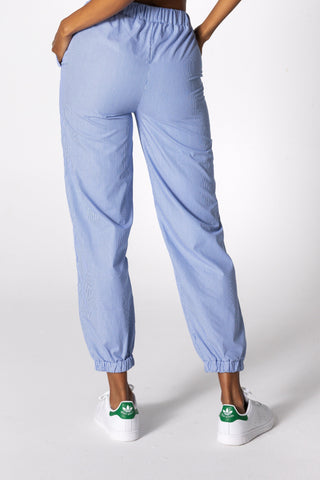 BANANA PANTS - BLUE STRIPPED POPLIN