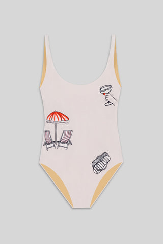 CHEERS SWIMSUIT - IVORY WHITE