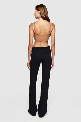 FOLD OVER LEGGING - CHARCOAL