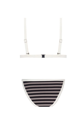 DOUBLE DIP BIKINI BOTTOM STRIPED