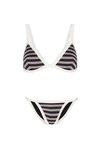 DOUBLE DIP BIKINI BOTTOM STRIPED