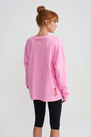 ABUNDANCE SURF TSHIRT - CANDY PINK