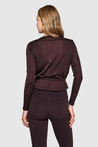 MERINO BALLET WRAP - GANACHE
