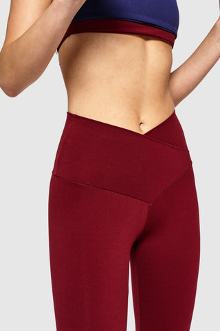 RISER 7/8 LEGGINGS - MERLOT
