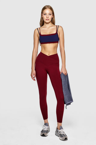 RISER 7/8 LEGGINGS - MERLOT