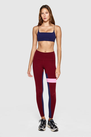 GARTER LEGGINGS - MERLOT